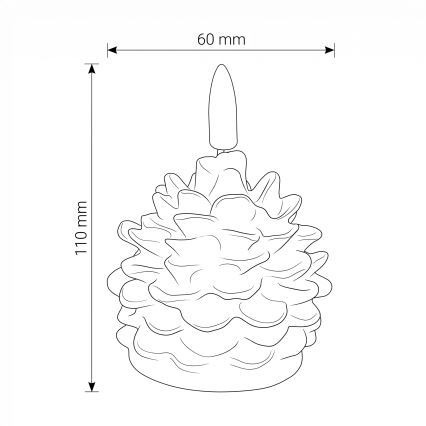 BRILAGI - LED-kaars LED/1xCR2032 groen