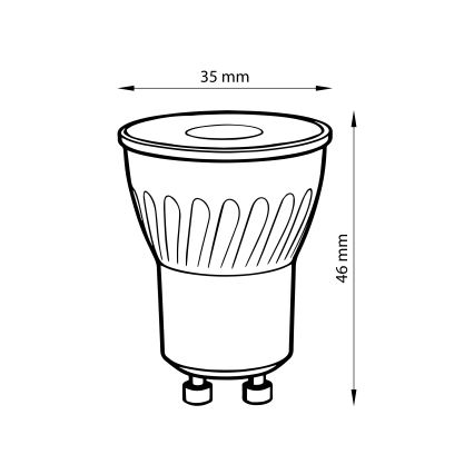 BRILAGI - LED keramische lamp GU10-MR11/5W/230V 3000K wit