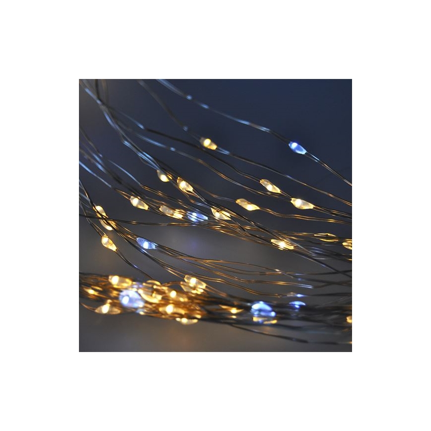 Brilagi - LED Kerst Lichtgordijn 300xLED/8 functies/3xAA/USB 1,2m warm wit