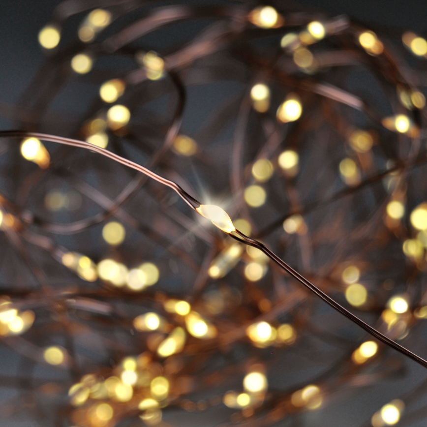 Brilagi - LED Kerst lichtsnoer 100xLED/3xAA 10m warm wit