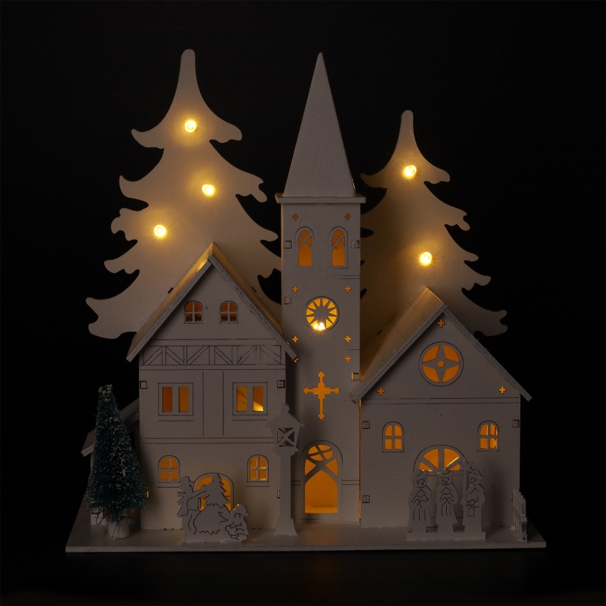 Brilagi - LED kerstdecoratie kerkje LED/2xAA