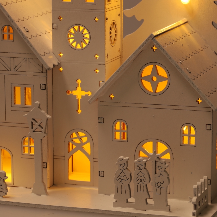 Brilagi - LED kerstdecoratie kerkje LED/2xAA