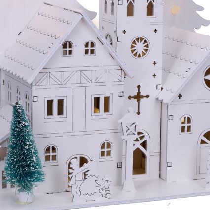 Brilagi - LED kerstdecoratie kerkje LED/2xAA