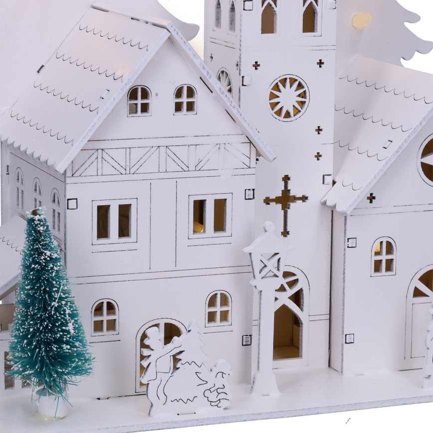 Brilagi - LED kerstdecoratie kerkje LED/2xAA