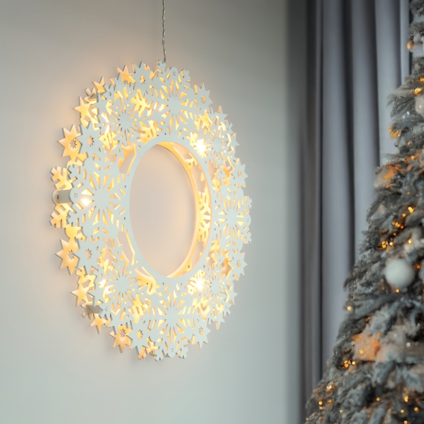 Brilagi - LED kerstdecoratie LED/2xAA 30 cm krans