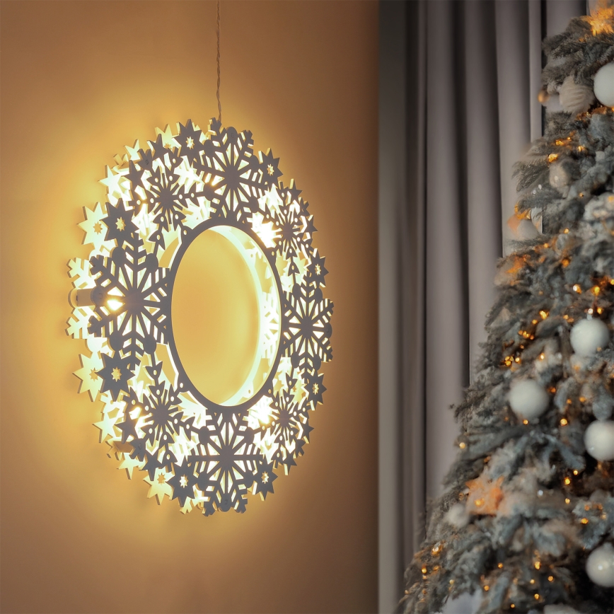 Brilagi - LED kerstdecoratie LED/2xAA 30 cm krans