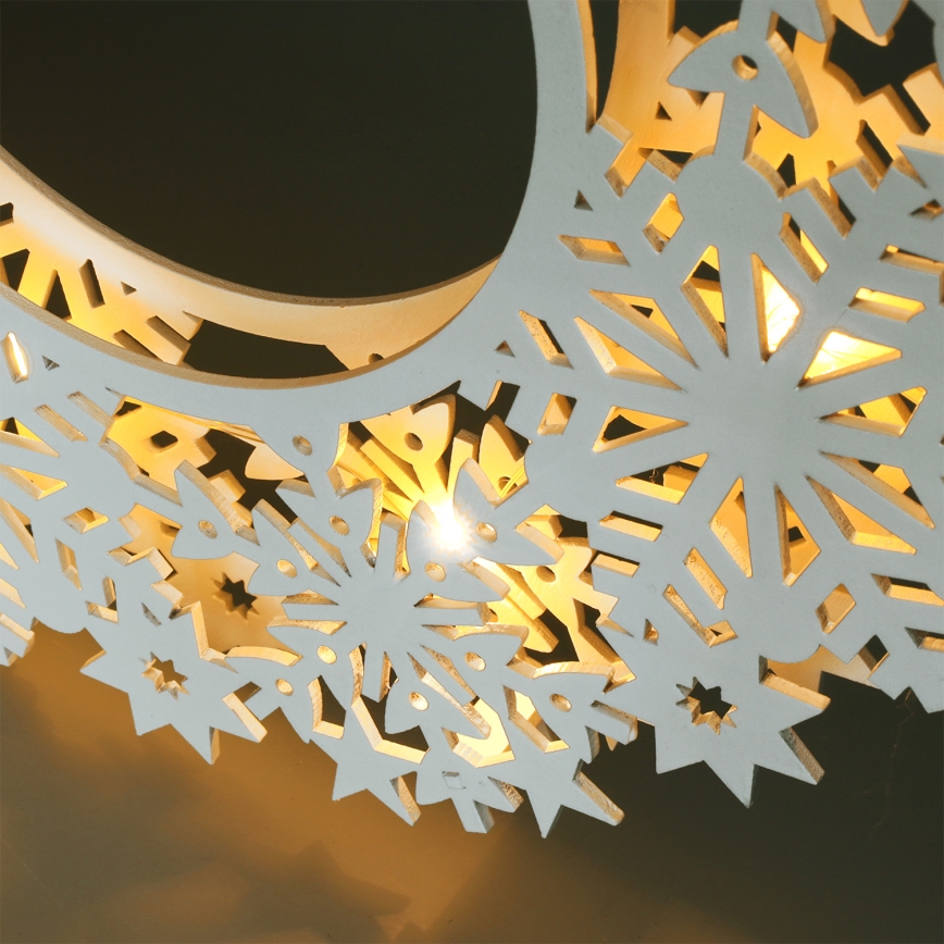 Brilagi - LED kerstdecoratie LED/2xAA 30 cm krans