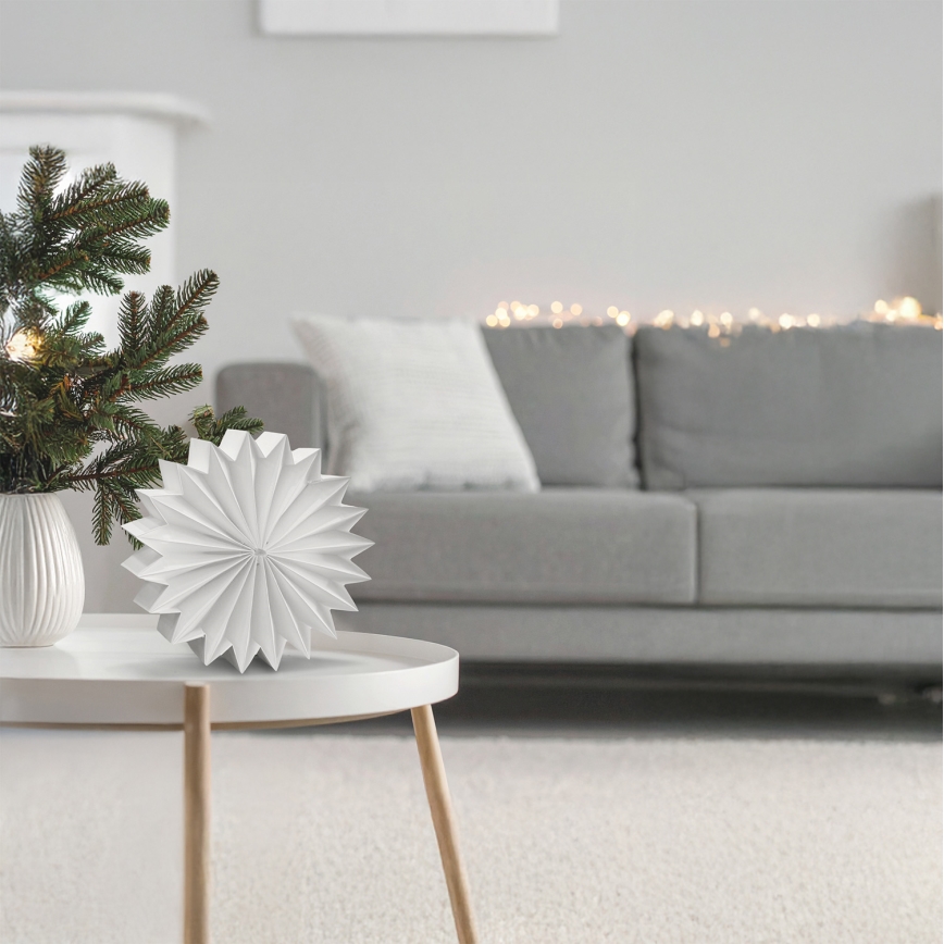 Brilagi - LED kerstdecoratie LED/2xAA 30 cm sneeuwvlok