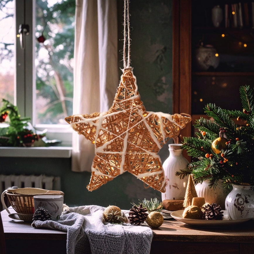 Brilagi - LED Kerstdecoratie LED/2xAA 30x28 cm ster