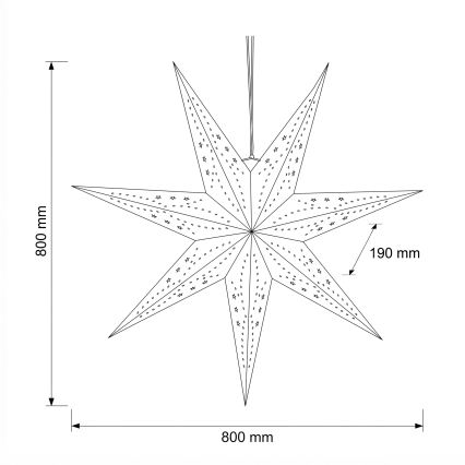 BRILAGI - LED kerstdecoratie LED/2xAA 80 cm ster