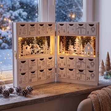 BRILAGI - LED kerstdecoratie LED/2xAA adventskalender