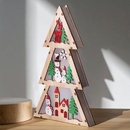 Brilagi - LED kerstdecoratie LED/2xAA kerstboompje