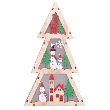 Brilagi - LED kerstdecoratie LED/2xAA kerstboompje