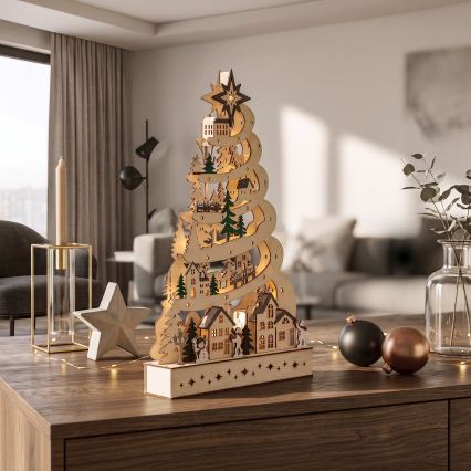 BRILAGI - LED kerstdecoratie LED/2xAA kerstboompje