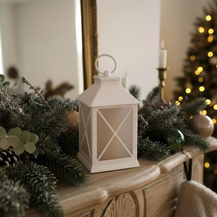 BRILAGI - LED kerstdecoratie LED/2xAA lantaarn wit