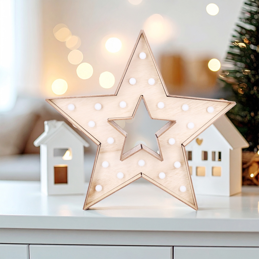 Brilagi - LED kerstdecoratie LED/2xAA ster