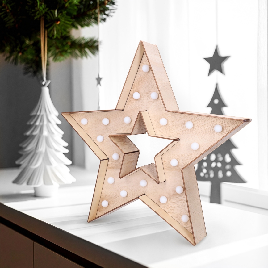 Brilagi - LED kerstdecoratie LED/2xAA ster