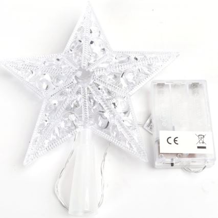 BRILAGI - LED kerstdecoratie LED/3xAA 21 cm ster koud wit