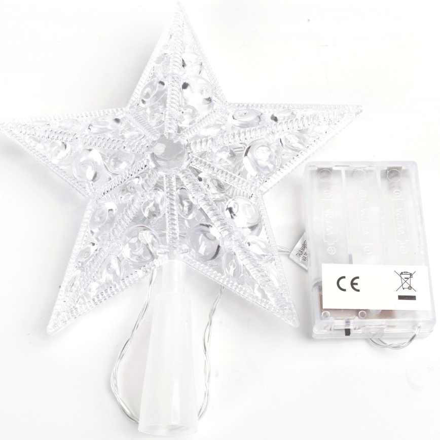 BRILAGI - LED kerstdecoratie LED/3xAA 21 cm ster koud wit