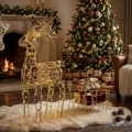 BRILAGI - LED kerstdecoratie LED/3xAA 46 cm rendier met slee warm wit
