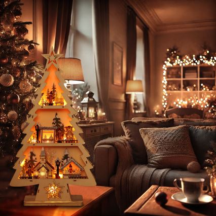 Brilagi - LED kerstdecoratie LED/3xAA boom