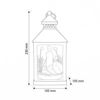 BRILAGI - LED kerstdecoratie LED/3xAAA lantaarn wit