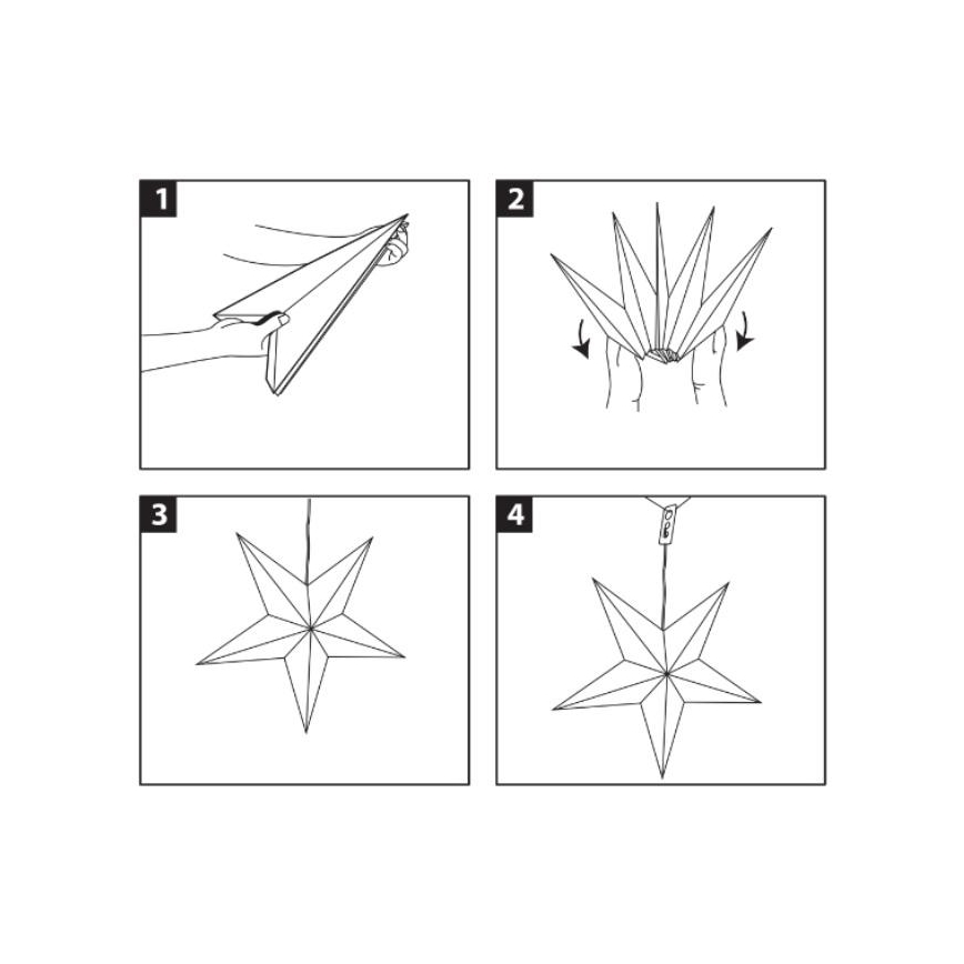 Brilagi - LED-kerstdecoratie, ster, 70 cm, LED/2xAA