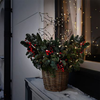 Brilagi - LED kerstdecoratie voor buiten, LED/3xAA, IP44, 55x32 cm, belletjes