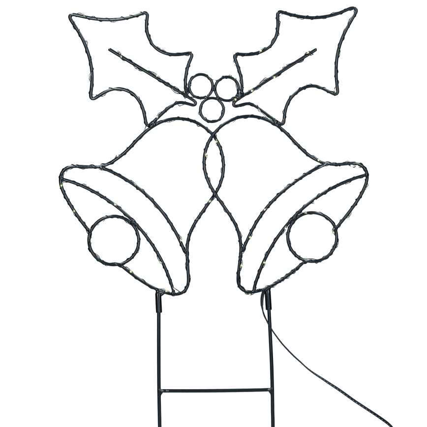 Brilagi - LED kerstdecoratie voor buiten, LED/3xAA, IP44, 55x32 cm, belletjes