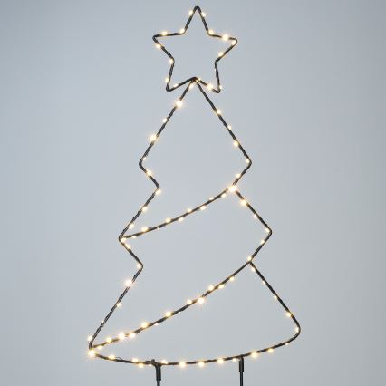 Brilagi - LED kerstdecoratie voor buiten LED/3xAA IP44 68x29 cm kerstboom