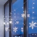 BRILAGI - LED kerstgordijn 77xLED/3xAA/USB 3,8m sneeuwvlokken koud wit