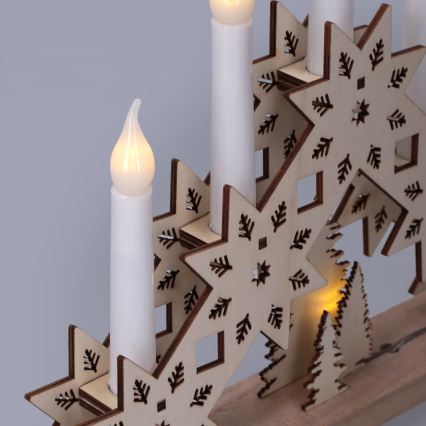 BRILAGI - LED kerstkandelaar 5xLED/2xAA beige