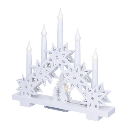 Brilagi - LED kerstkandelaar 5xLED/2xAA