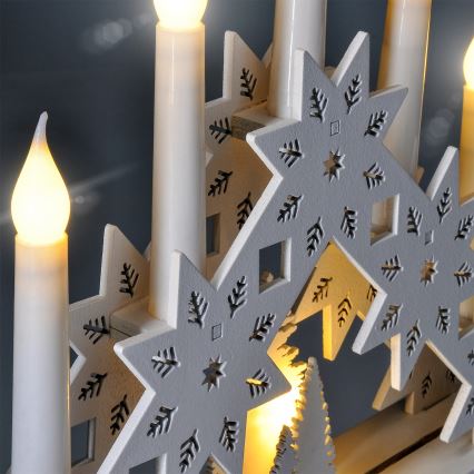BRILAGI - LED kerstkandelaar 5xLED/2xAA wit