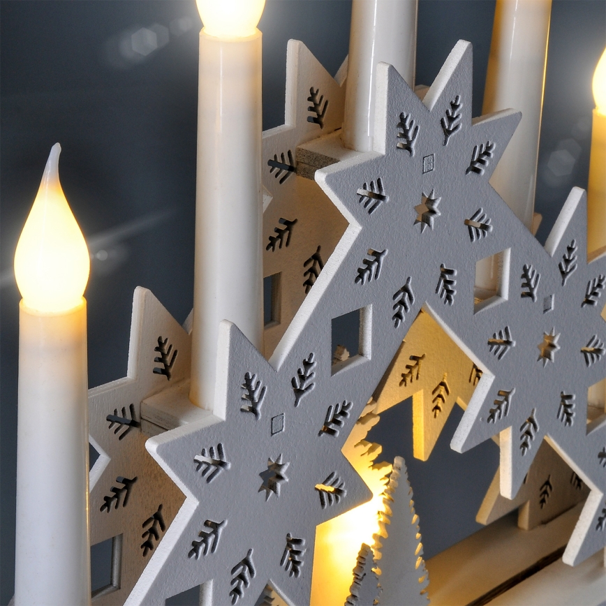 BRILAGI - LED kerstkandelaar 5xLED/2xAA wit
