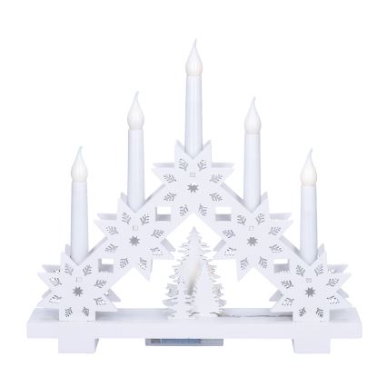 BRILAGI - LED kerstkandelaar 5xLED/2xAA wit