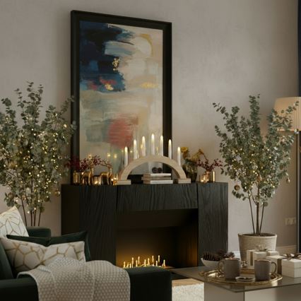 Brilagi - LED kerstkandelaar 7xLED/2xAA 28x45 cm