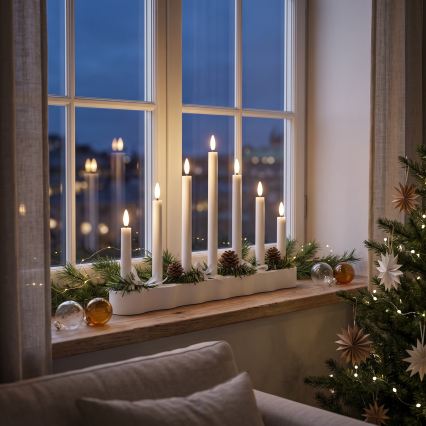 BRILAGI - LED kerstkandelaar 7xLED/2xAA wit