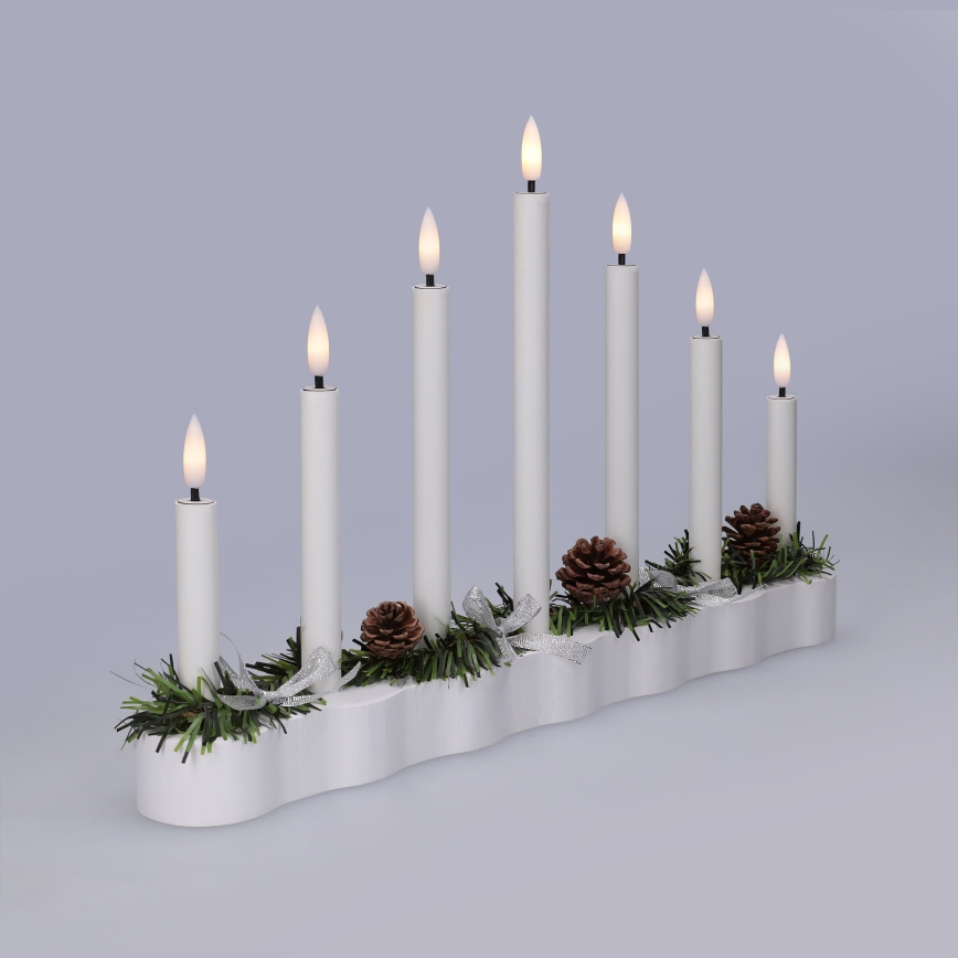 BRILAGI - LED kerstkandelaar 7xLED/2xAA wit