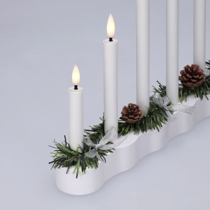 BRILAGI - LED kerstkandelaar 7xLED/2xAA wit
