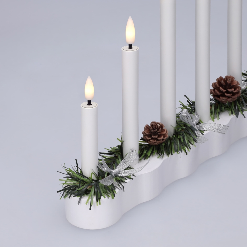 BRILAGI - LED kerstkandelaar 7xLED/2xAA wit