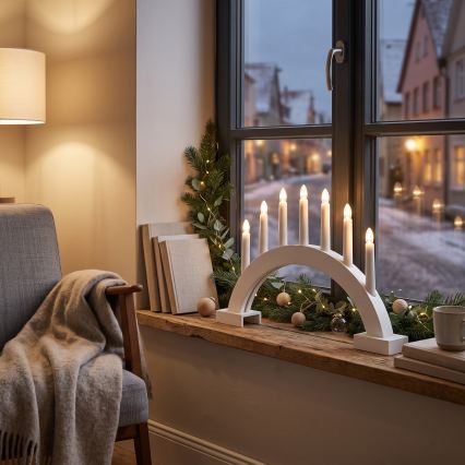 BRILAGI - LED kerstkandelaar 7xLED/2xAA wit