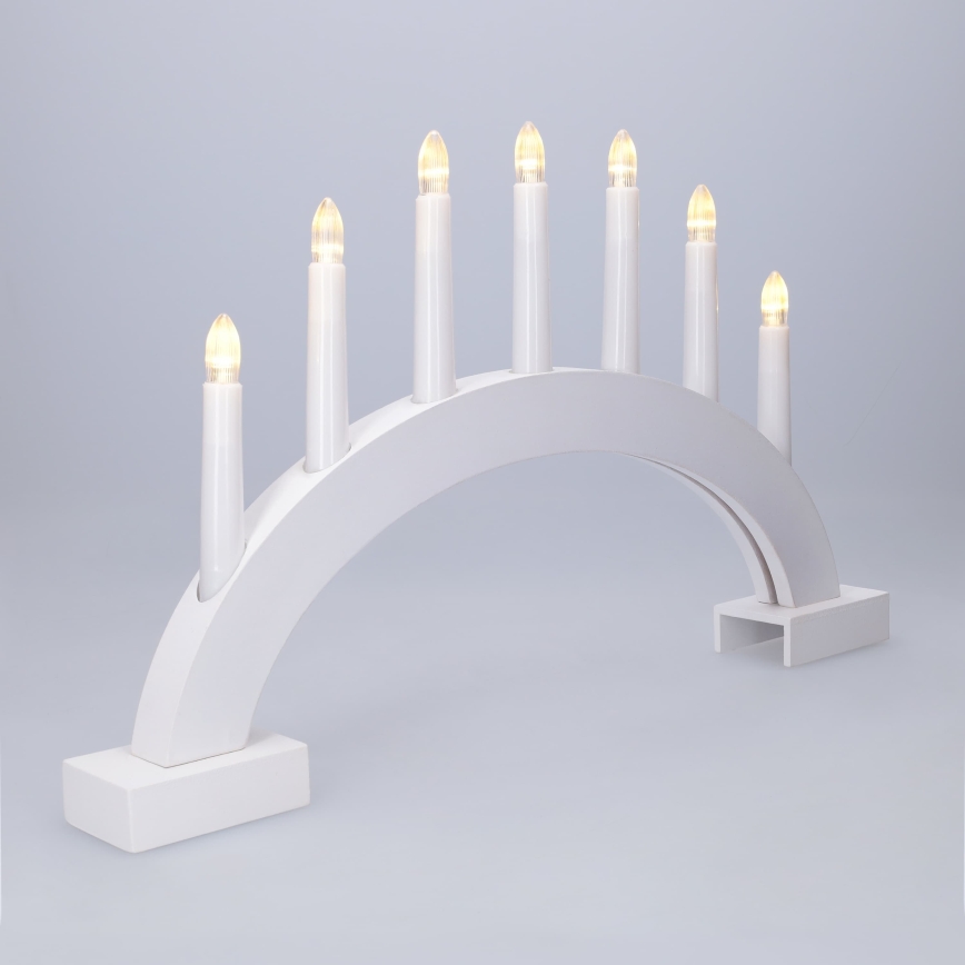 BRILAGI - LED kerstkandelaar 7xLED/2xAA wit