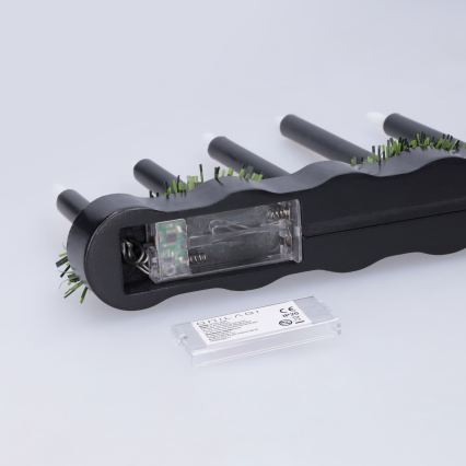 BRILAGI - LED Kerstkandelaar 7xLED/2xAA zwart