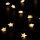 Brilagi - LED-kerstsnoer 40xLED/3xAA 1,8m warm wit sterren