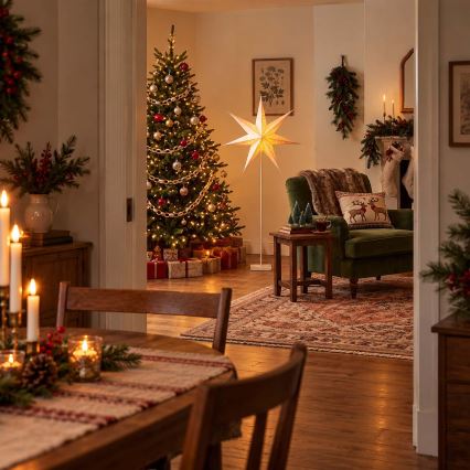 BRILAGI - LED kerstster 60 cm LED/3xAA