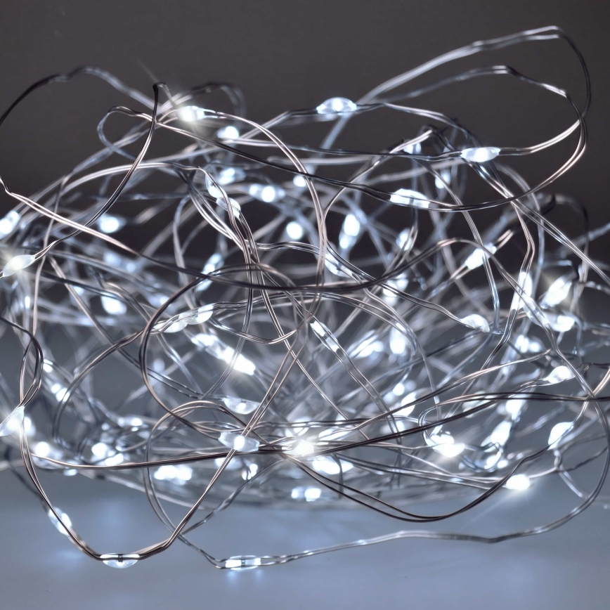 BRILAGI - LED kerstverlichting 100xLED/3xAA 10m koel wit