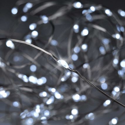 BRILAGI - LED kerstverlichting 100xLED/3xAA 10m koel wit