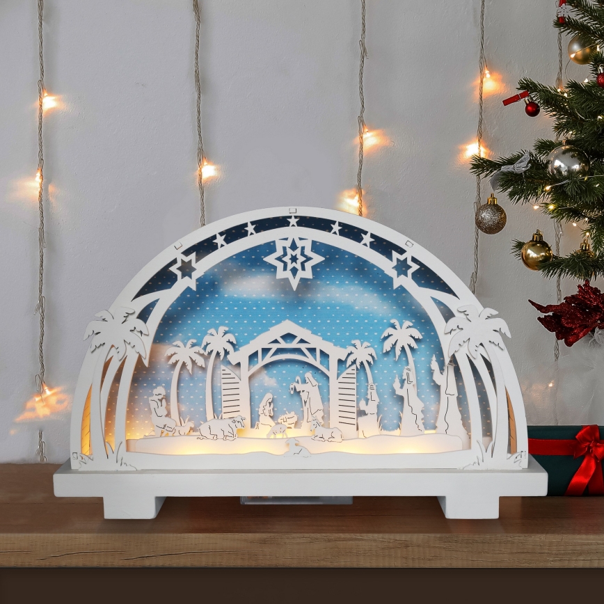 Brilagi - LED Kerstversiering LED/2xAA kerststal
