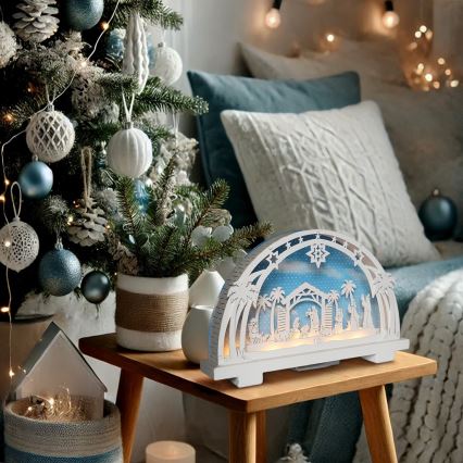 Brilagi - LED Kerstversiering LED/2xAA kerststal